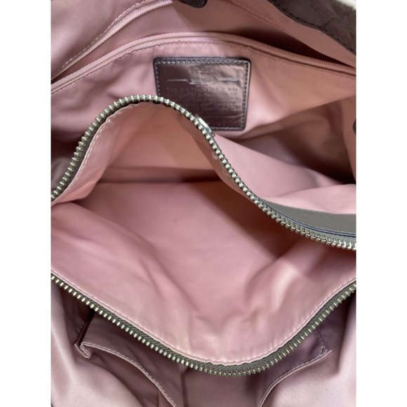 COACH Animal Embossed Leather Gray Shoulder Bag - Picture 16 of 16